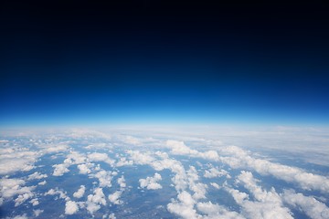 Image showing Aerial view of some clouds