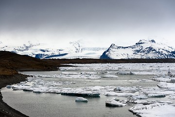 Image showing Icebergs at glacier lagoon 