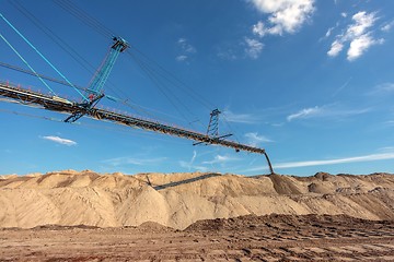 Image showing Large excavator machine in the mine