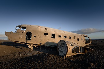 Image showing Plane wreck at Iceland