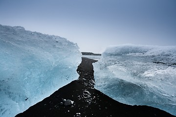 Image showing Icebergs at glacier lagoon 