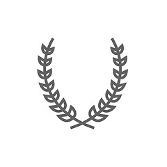 Image showing Laurel wreath line icon.