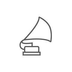 Image showing Gramophone line icon.