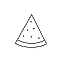 Image showing Watermelon line icon.