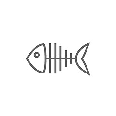 Image showing Fish skeleton line icon.