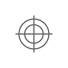 Image showing Shooting target line icon.