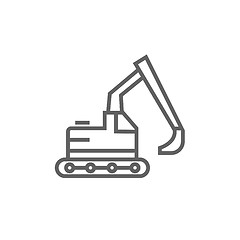 Image showing Excavator line icon.