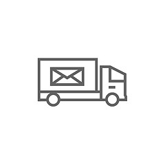 Image showing Mail van line icon.