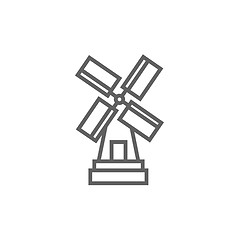 Image showing Windmill line icon.