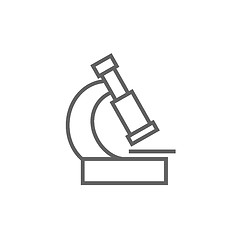 Image showing Microscope line icon.