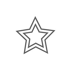 Image showing Rating star line icon.