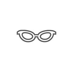 Image showing Eyeglasses line icon.