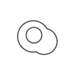 Image showing Fried egg line icon.