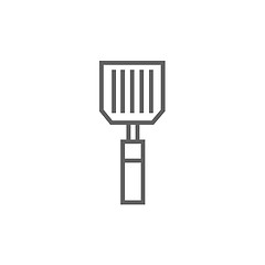 Image showing Kitchen spatula line icon.