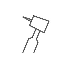 Image showing Dental drill line icon.