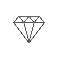 Image showing Diamond line icon.