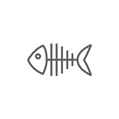 Image showing Fish skeleton line icon.