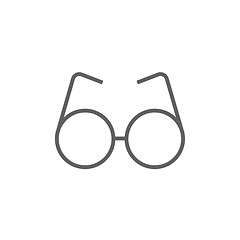 Image showing Eyeglasses line icon.