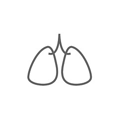 Image showing Lungs line icon.