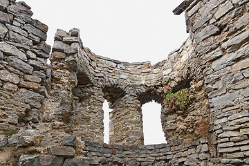 Image showing Detail of ruins of the ancient fortress