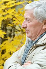 Image showing Senior man thinking