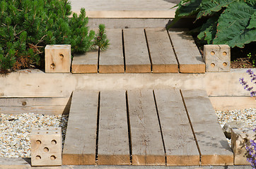 Image showing Path in a garden, a close up