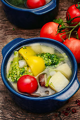 Image showing Summer vegetable soup