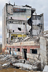 Image showing Pieces of Metal and Stone are Crumbling from Demolished Building Floors