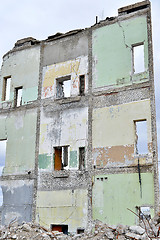 Image showing Pieces of Metal and Stone are Crumbling from Demolished Building Floors