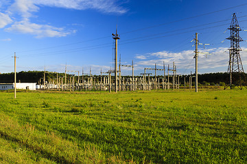 Image showing electric poles, rural 