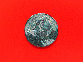 Image showing Ancient rusted coin