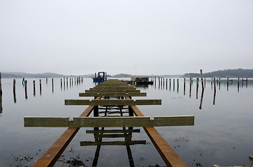 Image showing building a new pier on the water