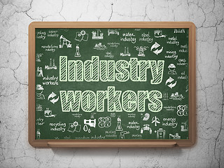 Image showing Industry concept: Industry Workers on School Board background