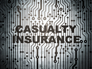 Image showing Insurance concept: circuit board with Casualty Insurance
