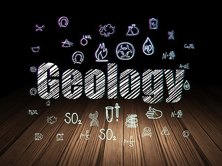 Image showing Science concept: Geology in grunge dark room