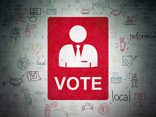 Image showing Political concept: Ballot on Digital Paper background