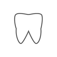 Image showing Tooth line icon.