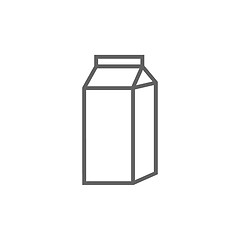 Image showing Packaged dairy product line icon.