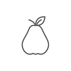 Image showing Pear line icon.