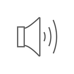 Image showing Speaker volume line icon.