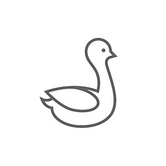 Image showing Duck line icon.