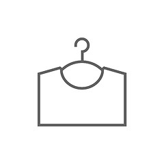 Image showing Sweater on hanger line icon.