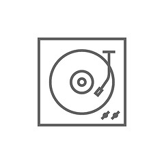 Image showing Turntable line icon.