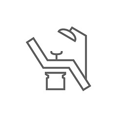 Image showing Dental chair line icon.