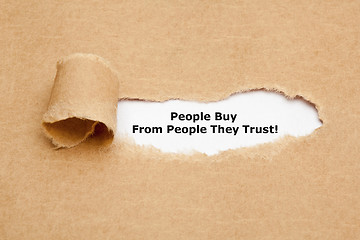 Image showing People Buy From People They Trust