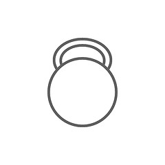 Image showing Kettlebell line icon.