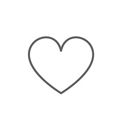 Image showing Heart sign line icon.