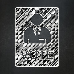 Image showing Politics concept: Ballot on chalkboard background