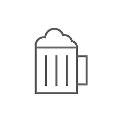 Image showing Mug of beer line icon.