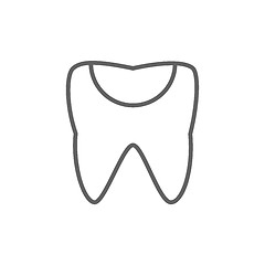 Image showing Tooth decay line icon.